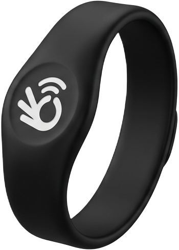 Pulseira Okaytag Preto — representação ilustrativa